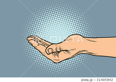 hand hand begging gesture 31405942