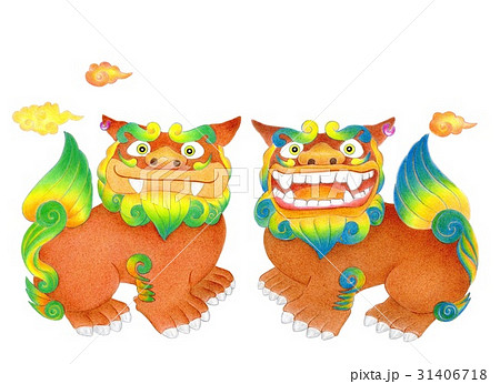 シーサーのイラスト素材