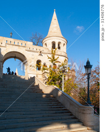 Staircase of Fisherman Bastion on the Buda Castle 31406776