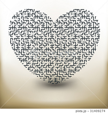 simple labyrinth heart 31409274
