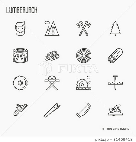 Logging and lumberjack with beard related 31409418