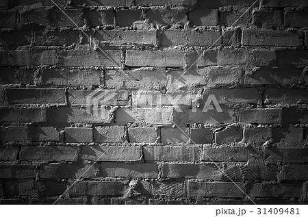 Black brick wall with spot illumination, texture Black brick wall with spot illumination, texture 31409481