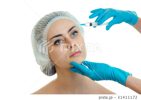 Portrait of a young girl in the medical cap at Portrait of a young girl in the medical cap at 31411172