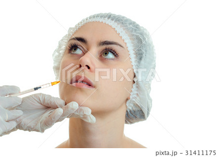 close-up portrait of a young girl in the medical close-up portrait of a young girl in the medical 31411175