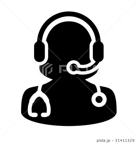 Woman Doctor Icon - Vector Online Consultation 31411329