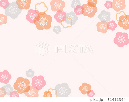 和風背景 梅の花のイラスト素材 31411344 Pixta