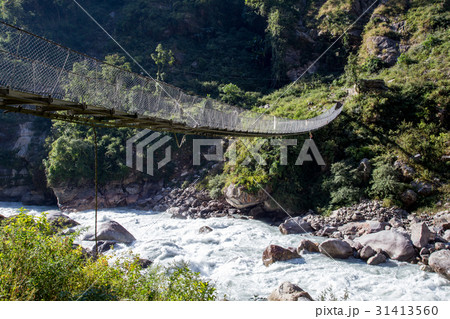 Nepalese suspension bridge Nepalese suspension bridge 31413560