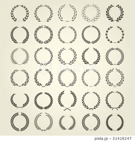 Laurel Wreaths collection in different style Laurel Wreaths collection in different style 31416247