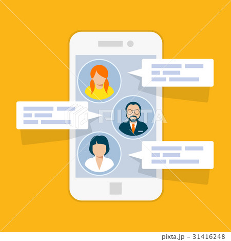 Sms chat interface - short messages on smartphone 31416248