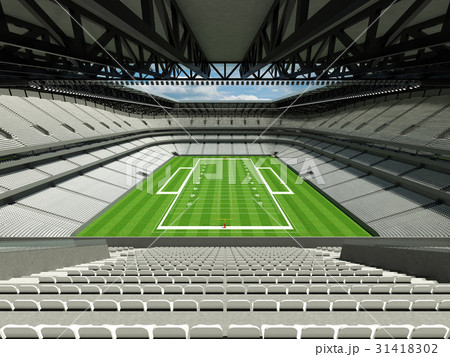 Modern American football Stadium with white seats  31418302