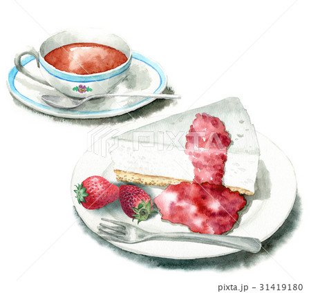 レアチーズケーキと紅茶のセット 31419180