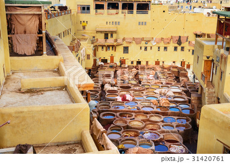 Chouwara traditional tannery in Fez, Morocco 31420761