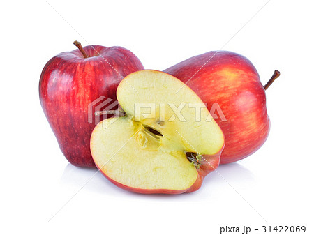 red apple on white background red apple on white background 31422069