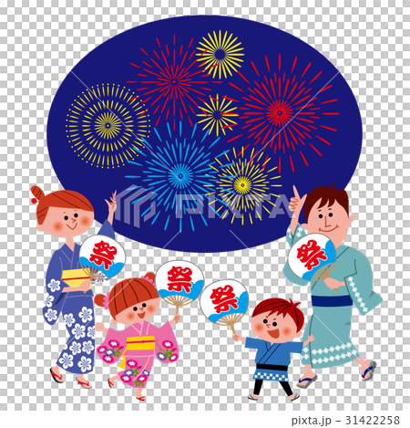 夏祭り・浴衣の家族 31422258