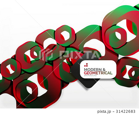 Geometric abstract background, cut chain shapes or 31422683