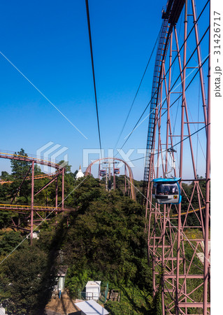 京王よみうりランド スカイシャトル ジェットコースター 東京の写真素材