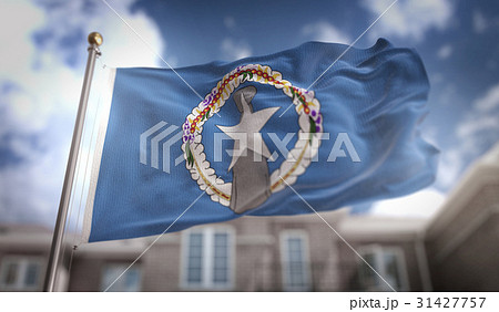 Northern Mariana Islands Flag 3D Rendering 31427757