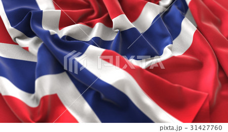 Norway Flag Ruffled Beautifully Waving Norway Flag Ruffled Beautifully Waving 31427760