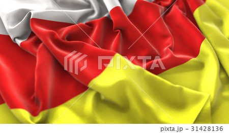 South Ossetia Flag Ruffled Beautifully Waving South Ossetia Flag Ruffled Beautifully Waving 31428136