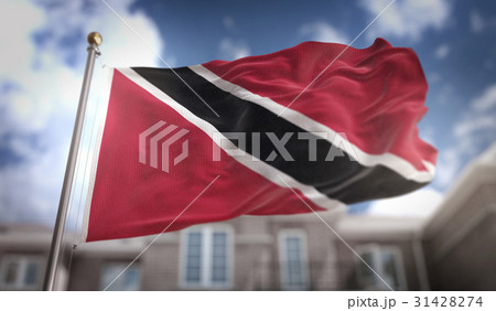 Trinidad and Tobago Flag 3D Rendering on Blue Sky Trinidad and Tobago Flag 3D Rendering on Blue Sky 31428274