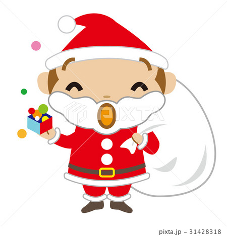 サンタクロース キャラクター クリスマス かわいいのイラスト素材