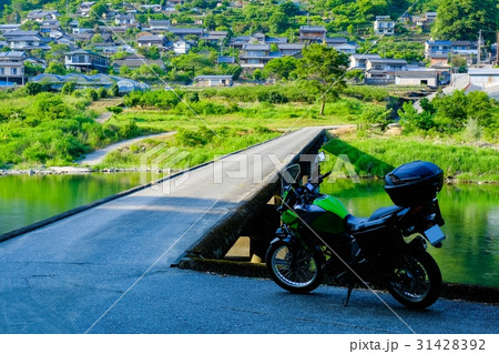 バイク旅(浅尾沈下橋):パンフォーカス バイク旅(浅尾沈下橋):パンフォーカス 31428392