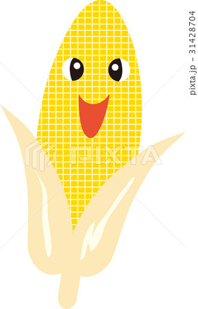 とうもろこし キャラクター イラストのイラスト素材