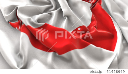 Easter Island Flag Ruffled Beautifully Waving 31428949