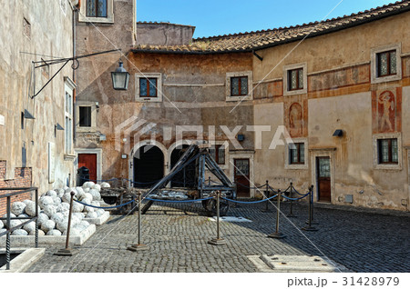 The courtyard of Sant'Angelo castle in Rome, The courtyard of Sant'Angelo castle in Rome, 31428979
