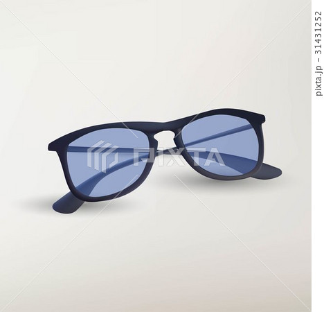 Illustration of isolated retro eye glasses 31431252