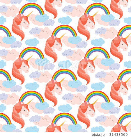 Unicorn. Seamless vector illustration. 31433569