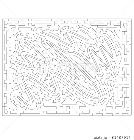 Maze Game and Labyrinth with black lines 31437914