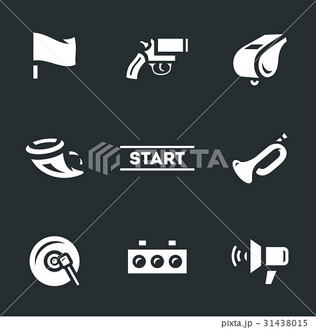 Vector Set of Start Signal Icons. Vector Set of Start Signal Icons. 31438015