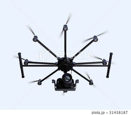 一眼レフデジタルカメラ搭載するオクトコプター 31438187