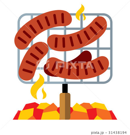 Vector Sausages on the grill. Vector Sausages on the grill. 31438194