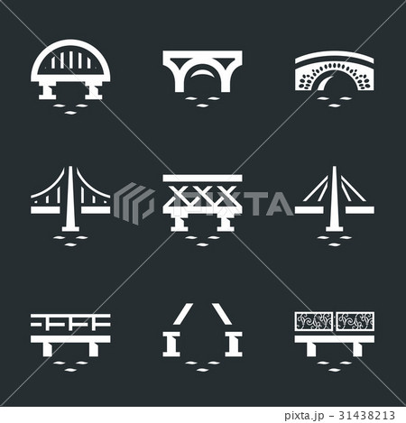 Vector Set of Various Bridges Icons. Vector Set of Various Bridges Icons. 31438213