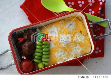 星柄に作ったオムライス弁当 女の子弁当 星柄に作ったオムライス弁当 女の子弁当 31438380