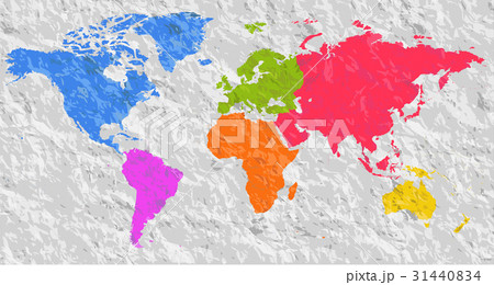 Vector Blank colorful silhouette similar World map Vector Blank colorful silhouette similar World map 31440834