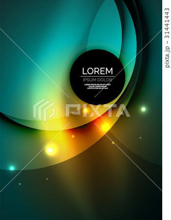Overlapping circles on glowing abstract background 31441443