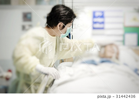 Patient relative taking care of the elder patient 31442436