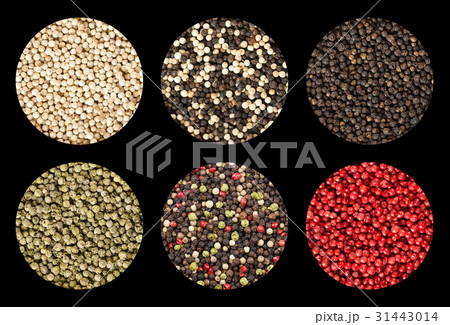 Six variations of peppercorns in circles Six variations of peppercorns in circles 31443014