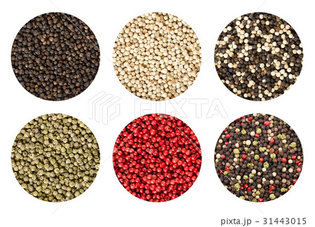 Six variations of peppercorns in circles 31443015