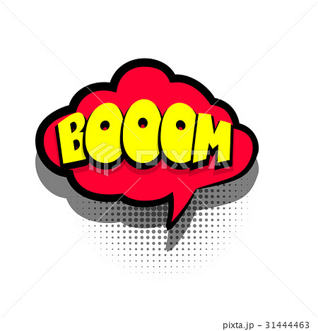 Comic text speech bubble phrase boom 31444463