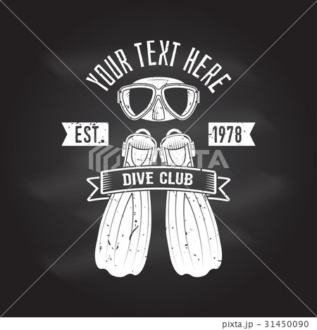 Scuba turtle dive club. Vector illustration. 31450090