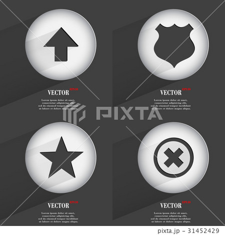Set of one-color web buttons flat design. Simple c Set of one-color web buttons flat design. Simple c 31452429
