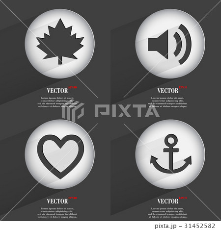 Set of one-color web buttons flat design. Simple c Set of one-color web buttons flat design. Simple c 31452582