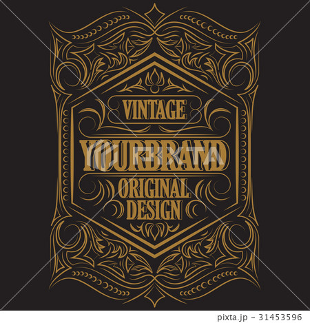 Antique label, vintage frame design, retro logo. Antique label, vintage frame design, retro logo. 31453596