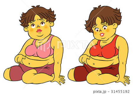 ダイエット失敗のぽっちゃり女性 ダイエット失敗のぽっちゃり女性 31455192