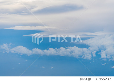 White clouds and blue sky at sunrise. 31455237