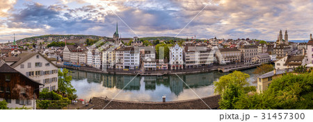Zurich city skyline panorama, Switzerland Zurich city skyline panorama, Switzerland 31457300